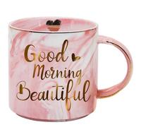 CHIEN-CHI LILI Good Morning Beautiful Valentine's Day Mug Gifts for Husband Wife, Wedding Gift for Newlyweds Wife, Anniversary Mug Gifst for Couple, Engagement Gift for Girlfriend, Bridal Shower Gifts