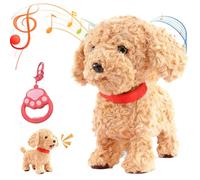 Chien Robot - Chiot Robot RéAliste Avec DéTection Tactile, 33cm RéAliste Peluche Chien Interactif Joueur Avec TéLéCommande Traction, Imitation Vocale, Sons RéAlistes