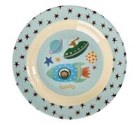 Chiens de l'Espace melamine soup plate Blue one size