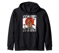 Chienzilla Dogzilla Japanese Border Terrier Zip Hoodie