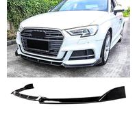 CHIESMA for A3 Front Bumper Lip Compatible with 2017-2020 Audi A3 S-Line S3 Gloss Black Painted ABS Front Bodykit Spoiler Splitter Extension Accessories