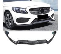 CHIESMA for W205 Front Lip for 2015-2018 Mercedes Benz C-Class W205 Sport ABS Painted 3Pcs Front Bumper Lip Splitter ABS Painted Chin W205 Extension Accessories Carbon Fiber