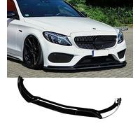 CHIESMA for W205 Front Lip for Mercedes Benz C-Class W205 2015-2018 Sport ABS Painted 3Pcs Front Bumper Lip Splitter ABS Painted Gloss Black Chin W205 Extension Accessories