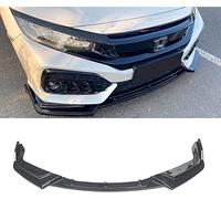 CHIESMA Front Bumper Lip Fit for 2017-2021 Honda Civic Si FK7 Hatchback ABS Painted Front Splitter 3PC (Carbon Fiber Style)