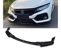 CHIESMA Front Bumper Lip Fit For Honda Civic Si FK7 Hatchback 2017-2021 ABS Painted Front Splitter 3PC (Gloss Black)