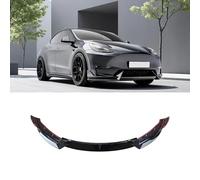 CHIESMA Front Lip for Tesla Model Y 2020-2024, Gloss Black Front Bumper Lip ABS Splitter Painted Chin Extension Accessories 3Pcs Body Kit
