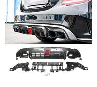 CHIESMA Rear Diffuser Fit for W205 C-Class/C63 AMG/C63 AMG S/C43 Coupe 2-Door 2015-2021, Carbon Fiber Style ABS Painted 6PC Rear Bumper Diffuser Set