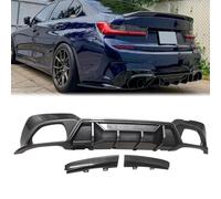 CHIESMA Rear Diffuser for BMW 3 Series G20 M Sport 330i 340i 320i 330e M340i 2019-2022 Carbon Fibre Style ABS Rear Bumper Lip Spoiler Lower Bumper