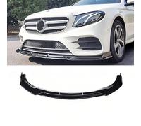 CHIESMA W213 Front Lip for Mercedes-Benz E-Class 2016-2020 W213 E300 E400 E450 Sedan E43 AMG ABS Lower Bumper Splitter ABS Painted Gloss Black