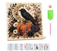CHIEX Halloween Pearl Art DIY Kits for Adults DIY Craft Gifts (A01) | 20x20cm Cute 3D Halloween Diamond Art Kits For Beginners Painting Canvas Crafts Home Wall Decor Gifts