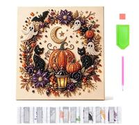 CHIEX Halloween Pearl Art DIY Kits for Adults DIY Craft Gifts (B02) | 20x20cm Cute 3D Halloween Diamond Art Kits For Beginners Painting Canvas Crafts Home Wall Decor Gifts