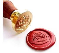 chifans Seal Wax Kit, Vintage Flower Wax Badge Seal Stamp Kit Wax Set for Envelops Postage Wedding Invitation Letter