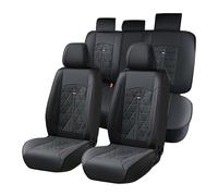 Chifeng Car Seat Covers Full set, 5-PCS Set, Full Wrapping, Universal, Durable & Waterproof Faux Leather, Auto Accessory, for Sedans, SUVs & Hatchbacks (For Vauxhall Astra)