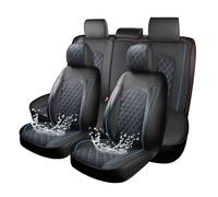 chifeng Full Set Car Seat Covers for Ford Fiesta 2005-2023, 5 Seats Waterproof Pu Leather Front Rear Seat Covers, All-Weather Use Car Seat Covers Cushion Covers (blue)