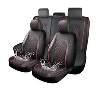 Chifeng Full Set Car Seat Covers for Nissan Qashqai 2013-2022, 5 Seats Waterproof Pu Leather Front Rear Seat Covers, All-Weather Use Car Seat Covers Cushion Covers (red)