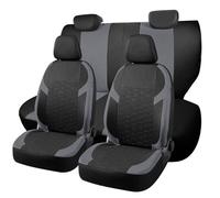 Chifeng Full Set Universal Car Seat Covers for Ford Edge Fiesta Focus K plus Kuga Mondeo Puma - Front and Rear Split Bench Car Seat Cover - Polyester seat cover (Grey)