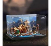 CHIFENMS Acrylic Display Clear Collector's Box, Compatible with Lego 21343 Viking villages Building Block Model Dust Storage Box Display Box (Box Only)