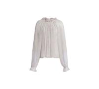 Chiffon Blouse with Floral Print - female - Alberta Ferretti - Blouses - Beige - XS - Blouses & Shirts XS