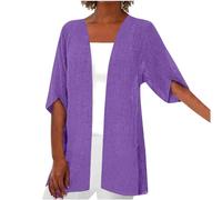 Chiffon Cardigan Long Cardigans For Women Uk Open Front Solid Color Women Kimono Cardigan Womens Cardigans Size 16 Hoodless Top Half Sleeve Ladies Cardigans Size 18 Uk Slim Thin Crochet Beach Cover Up