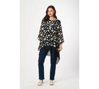 Chiffon Double Layer Split Back Tunic with Necklace Saloos Cream 12