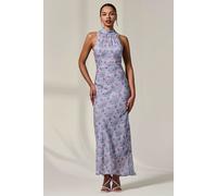 Chiffon Halter Neck Maxi Dress Jolie Moi Lilac 12