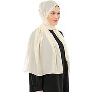 Chiffon Hijab Scarf for Women - Light Beige Soft Chiffon Hijab Scarf Muslim Headscarf - Long Muslim Accessories Lightweight Headscarf Shawl - Islamic Hajib Headwrap Scarves Solid Color (Light Beige)