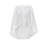Chiffon Open Front Wraps Poncho Soft Coat Capes Girls Sweet Hood Covers Sweet Ruffle Shawl Cape Sun Protective For Women