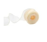 Chiffon Ribbon 40mm 10Yards Fishtail Yarn Wave Sheer Chiffon Ribbons Box Packaging Bouquet Wrapping Material Wedding Party Decor for Wrapping Floral Bouquet(Yellow)