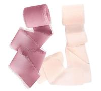 Chiffon Ribbon Blush Pink Rolls for Wedding Invitations, Bridal Bouquets, Wrapping, DIY Crafts (Pink Series)