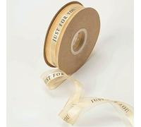 Chiffon Silk Ribbon English Letter Just Four You Colored Birthday Cake Flower Packaging Headwear Decoration Ribbon-Style 3 Width 25mm-10 Yards