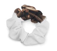 Chiffon Sitting Monkey Scrunchies for Women Elastic Ponytail Holders Pain-Free Hair Accessories Fashion Hair Bands Soft Stylish Scrunchy Hair Ties Ropes for All Hair Types