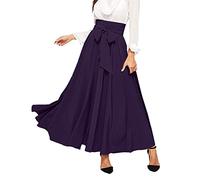 Chiffon Skirt Women's Long Summer Skirt Women's Light and Airy Long Evening Skirt Elegant Maxi Skirt A Line Skater Skirt with Bow Swing Skirt 60s Swing Skirt Skirts with Elastic Beach Skirt Soft,