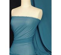 Chiffon Soft Touch Sheer Fabric Material | 156 cm Wide Approx | Sold by The Metre | Same Day Dispatch | by Tia Knight (Teal)