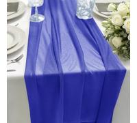 Chiffon Table Runner, Dark Blue, 70 x 300 cm, 1 Pack, Fabric Table Runner, Table Decoration, Decorative Table Band for Weddings, Birthdays, Baby Showers, Kitchen Tables and Holiday Decorations