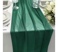 Chiffon Table Runner Dark Green 70 x 300 cm Pack of 6 Table Runner Fabric Table Decoration Decorative Table Runner Wedding for Wedding Decoration Birthday Baby Shower Kitchen Table Decoration Indoor