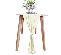 Chiffon Table Runner Ivory 29x120-Inch Table Runners Outdoor Wedding Party Decor Romantic Wedding Table Runner Voile Sheer Table Runner Bridal Party Decorations (Ivory, 1)