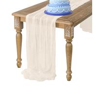 Chiffon Table Runner Romantic Wedding Table Runner - 71 x 35 Inch Tablecloth Runner for Birthday Party Baby Shower