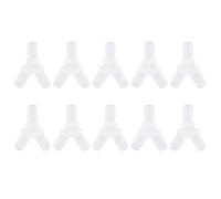 Chiffonade 10Pcs Y-Type Transparent Plastic Air Hose Connectors Aquarium Pump Fittings for Fish Tank Airflow Control(8mm)