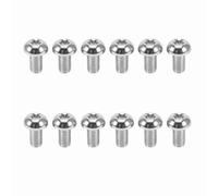 Chiffonade 12-Pack T25 M5x10mm Disc Brake Rotor Screws - High-strength Alloy Ultra-Light Bolts for Road & E-Bikes(Silver)