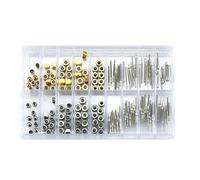 Chiffonade 170pcs Metal Flat Round Head Watch Crown Parts with Storage Box Professional Precision Watch Stem Repair Tools