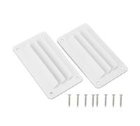 Chiffonade 2Pcs RV Air Vent Louver Set Nylon Boat Vent Ventilation System White Louvered Flush Office Ventilation(White)