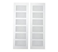 Chiffonade 2Pcs White Aluminium Alloy Ventilation Grille Exhaust Vent Side Wall Air Vent Cover Ceiling Mount Ventilation Grille Cover(80 * 250mm)