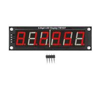 Chiffonade 6-Digit 0.56in Red LED Display Module - TM1637 Driver Chip with 7-Segment Design Single Board for DIY Electronics Projects