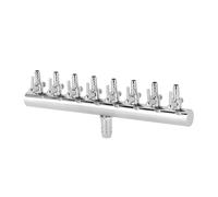Chiffonade 8-Way Stainless Steel Aquarium Air Pump Splitter Adjustable Oxygen Distributor Valve for Fish Tank with Rubber Sealing Caps(8 Way)