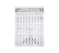 Chiffonade Clarinet Fingering Chart 11x8 Inch - Beginner Training Guide Chart Chord Fingering Charts Poster Musical Instrument Accessories