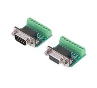 Chiffonade DB9 Male Female 9 Pin Connector Adapter with Screw Terminal High Reliability Conversion Board for RS232 RS485 Electronic Component