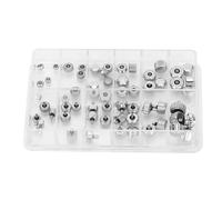 Chiffonade Silver Stainless Steel Watch Crown Parts Precision Professional Round Head and Flat Head Crown Repair Replacement Accessories