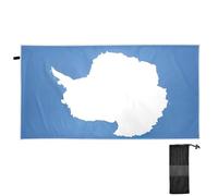 CHIFIGNO Antarctica Flag Oversized Beach Towel 30 x 60 Inches, Quick Dry Lightweight Travel Beach Blanket Bath Shower Towel Pool Towels for Adults Women Men