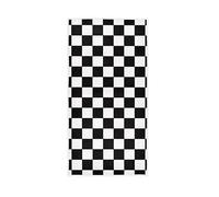 CHIFIGNO Black and White Checkered Hand Towels Absorbent Soft Face Towel Bathroom Hand Towels for Bathroom, Hotel, Gym, Spa 30"x 15"