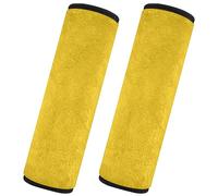 CHIFIGNO Chrome Yellow Seat Belt Covers Comfortable Seat Belt Strap Cover 2Pcs Seat Belt Shoulder Pad for Adults Kids, M